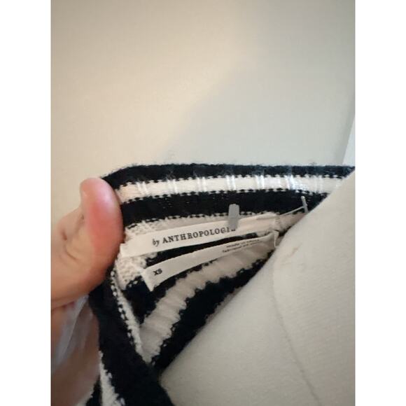 Anthropologie Sydney Stripe Balloon Sleeve Sweater Size XS Mock Neck Line & Dot - Picture 11 of 11